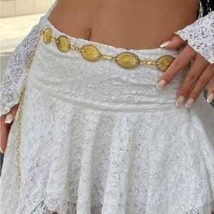 Gold Medallion Boho Chain Belt